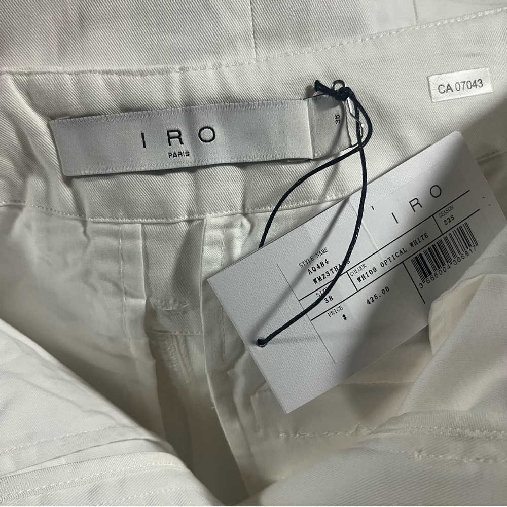 NWT IRO Thais Women's White Cargo trousers Pants - Picture 11 of 12